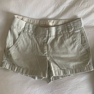 J. Crew khaki chino shorts, size 2
